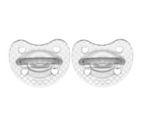 Chicco Chupete de Silicona PhysioForma Luxe, Chupete de Silicona 16-36 Meses, Chupete de Silicona Suave y Delicado, 2 Piezas, Nueva Versión, Neutro