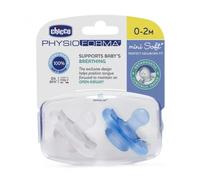 Chicco Chupete Mini Soft Azul 0-2m 2 Unidades