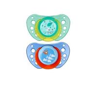 Chicco® chupete physio air azul caucho 12 meses + 2uds