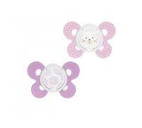 Chicco Chupete PhysioForma Comfort, Chupete Recién Nacido 6-16 M, Pezón Suave de Silicona, Ayuda a la Respiración Fisiológica y Favorece el Desarrollo Correcto de la Boca, Colores Surtidos, Rosa, 2 Pz