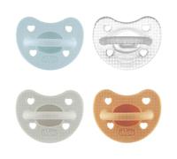 Chicco Chupete Physioforma Luxe, Chupete de Silicona 2-6 Meses, Mordedor Suave y Delicado, Apoya la Respiración Fisiológica, Promueve el Desarrollo Correcto de la Boca, 4 Piezas