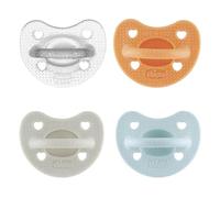 Chicco Chupete Physioforma Luxe, Chupete de Silicona de 6-16 Meses, Suave y Delicado Chupete, Apoya la Respiración Fisiológica, Favorece el Desarrollo Correcto de la Boca, 4 Piezas