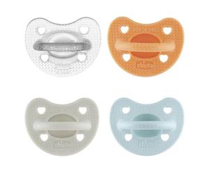 Chicco Chupete Physioforma Luxe, Chupete de Silicona de 6-16 Meses, Suave y Delicado Chupete, Apoya la Respiración Fisiológica, Favorece el Desarrollo Correcto de la Boca, 4 Piezas
