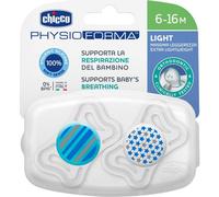 Chicco Chupete Silicona Physio Light Ortodontico Azul 6-16 M 2 U