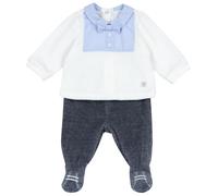 Chicco, Conjunto Bebé Recién Nacido con Camiseta y Pantalones de Suave Ceniza, Ropa Bebé -24 Meses, Designed in Italy