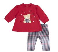 Chicco Conjunto de Dos Piezas: Leggins Y Sudadera, Bebé-Niñas, Rojo (2), 9 meses, Diseñado en Italia