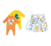 Chicco Conjunto de monos y baberos de chenilla - Azul