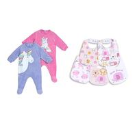 Chicco Conjunto de monos y baberos de chenilla - Rosa