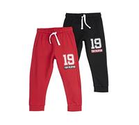 Chicco Pack pantalones de chandàl tejido sudadera, Pantalones deportivos Niños, Rojo, 5 años (pack de 2)