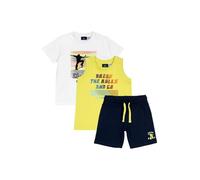 Chicco, Conjunto Niño, Set de Camiseta, Pantalón Corto y Camiseta Sin Mangas Fabricado con Algodón 100%, Ideales para Primavera y Verano, Ropa para Niños y Jóvenes