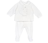 Chicco, Conjunto para Bebé con Camiseta y Pantalón Fabricado en Suave Chenilla, Ropa para Niña 0-24 Meses, Designed in Italy