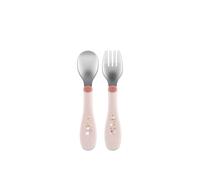 Chicco Cubertería de Metal 18m+ Rosa