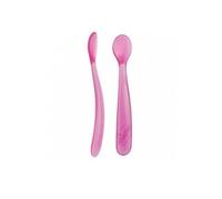 Chicco Cuchara Silicona Rosa 2 uds