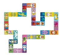 Chicco Domino Montessori 2 en 1 Juego Educativo Animales y Caminos, 24 Grandes Fichas con 3 Peones de Madera, Desarrollo de la Lógica y Creatividad para Niños, Caja con Asa para Viaje, 3 Años +