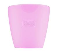 Chicco Easy Mug, pequeña taza de silicona con borde inclinado, fácil para niños pequeños para no derramar líquidos, flexible y fácil de limpiar, 6 meses+, rosa