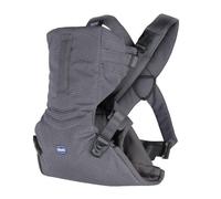 Chicco EasyFit Portabebés Ergonómico de 0 Meses a 9 kg, Mochila Bebé Fácil de Usar para Llevar el Bebé Mirando hacia los Padres, Mochila Portabebés con Sujeción para Cabeza y Cuello, Gris (Moon Grey)