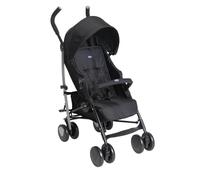 Chicco Echo Lite, Silla de Paseo Bebé Ligera, 0+ Meses-22 Kg, Respaldo Reclinable en 4 Posiciones, Asiento Espacioso, Paragolpes, Cierre Paraguas, Frenos Gemelos y Ruedas Delanteras Giratorias, Negro