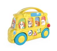 Chicco El Bus de los Animales, Autobús Escolar Electrónico Educativo Bilingüe, 7 Botones Interactivos, Luces, 35 Frases, Canciones y Melodías en Español e Inglés, Juguetes para Bebés 9-36 Meses