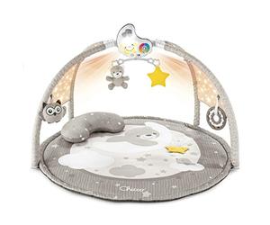 Chicco Enjoy Colours, Gimnasio para Bebés 3en1 Beige, Juguete Multifunción Electrónico con Alfombra de Juegos, Estrella Proyector, Luz Nocturna Extraíble y Música Relajante - Juguetes Bebé 0+ Meses