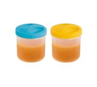 Chicco Envases Portacomida, Contenedores de comida herméticos, Anti-goteo, Para la conservación y el transporte de las comidas, 6 meses+, 2 piezas