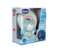 Chicco Proyector Musical Oso Arcoíris, Luz Nocturna para Bebés, Osito con Música Relajante y Proyección de Arcoíris Ajustable - Juguetes para Bebés desde 0 Meses, Azul