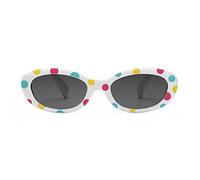 Chicco - Gafas de Sol Infantiles Para Bebés De 0 meses, Con Montura flexible y Lentes Anti Arañazos, Color Blanco, Estampado Puntos