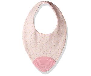 Chicco Gummy bib - Mordedor y babero 2 en 1, 2 m+, rosa