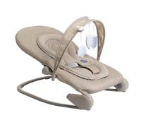 Chicco Hooplà Hamaca Bebé hasta 18 kilos, Funciones Columpio y Sillón, con Barra Juego, Respaldo Ajustable y Cojín Reductor, Mecedora niños, Amaca Bebé, Cierre Compacto, Beige