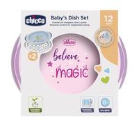 Chicco Baby's Dish Set Rosa 2 piezas