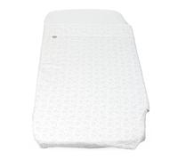 Chicco Juego de 2 Sábanas de Cuna N2M, 100% Algodón, Compatible con Chicco Next2Me Forever y Colchones de 50x110 cm, Sábana Superior y Sábana Con Esquinas, 0M +, Blanco con Ositos