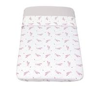 Chicco Juego de 2 Sábanas de Cuna N2M, 100% Algodón, Compatible con Chicco Next2Me y Colchones de 50x83cm, Sábana Superior y Sábana Bajera, 0 Meses+, Rosa