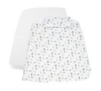 Chicco Juego de Sábanas Cuna Next2Me Forever, 3 Piezas 58 x 110 cm, Algodón, Sábana Bajera y Funda Edredón y Funda de Almohada 25 x 32 cm, Accesorio Colchón Bebés +0 Meses, Blanca y Gris Ovejitas