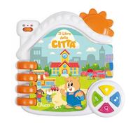 Chicco Libro Interactivo Bilingüe Ita/Ingl con 9 Páginas, Juego Educativo Primeras Palabras, Luces y Sonidos de la Ciudad, Aprendizaje Lingüístico, Juego para Niños, Centro de Actividades, 6-36 M