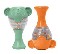 Chicco Maracas Eco+ Monos, Juguete Sonoro de Plástico Reciclado, 2 Maracas Coloridas para Agarrar, agitar y Tocar, para Niños de 6 a 36 Meses