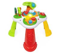 Chicco Mesa Multiactividad, Mesa del Bosque con Actividades Electrónicas y Manuales, con Formas Encajables, Tobogán y 11 Piezas, Estimula el Juego Creativo y el Aprendizaje, Patas Removibles