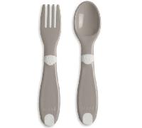 Chicco Mi primer Set de Cubiertos Gris +12m