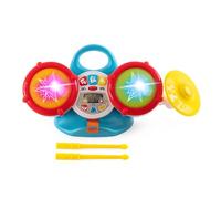 Chicco Mi Primera batería, Juego Musical electrónico, Dos Tambores y un platillo, 2 Baquetas Incluidas, más de 35 Sonidos y melodías, 5 Niveles de Volumen, Luces de Colores, 3 Modos de Juego, 18-36m