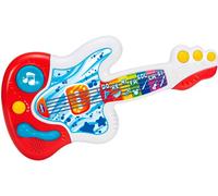 Chicco Mi Primera Guitarra Electrónica, Guitarra de Juguete Interactiva, Enseña a Tocar, Notas Musicales, Juguete Educativo con 3 Modos, +90 Sonidos y Melodías, para Bebés 9 Meses a 4 Años