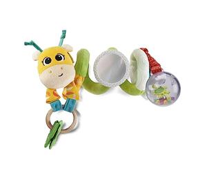 Chicco Mister Jirafa Espiral Bebé para Cochecito, Colorido Juguete Carrito Bebé, Espiral de Actividad con Sonajero, Anilla, Espejo, Juguetes Bebés Colgantes, Bebés 6 Meses, Jirafa Multicolor