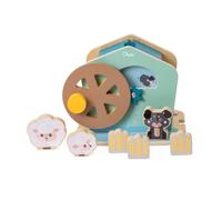 Chicco Molino de Las Ovejas de Madera, Set de Juego Educativo con Rueda Giratoria, Efecto Sorpresa y 3 Personajes de Animales, Juguete para la Motricidad Fina y Causa-Efecto, 2 años +