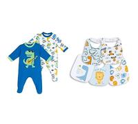 Chicco Mono de algodón+babero - Azul