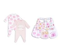 Chicco Mono de algodón+babero - Rosa