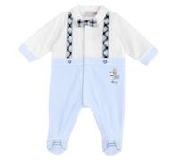 Chicco Mono de Chenilla, Con Abertura En La Parte Delantera, Bebé-Niños, Azul claro (3), 3 meses, Diseñado en Italia