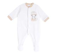 Chicco Mono de Chenilla Con Abertura En La Parte Delantera, Unisex bebé, Blanco (5), 3 meses, Diseñado en Italia