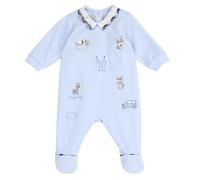 Chicco Mono de Chenilla Con Abertura En Rótula, Bebé-Niños, Azul claro (4), 1 meses, Diseñado en Italia