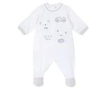 Chicco Mono de Chenilla Con Abertura En Rótula, Bebé-Niños, Blanco, 3 meses, Diseñado en Italia