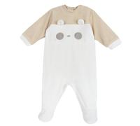 Chicco Mono de Chenilla Con Abertura En Rótula, Unisex bebé, Beige, 3 meses, Diseñado en Italia