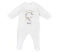 Chicco Mono de Chenilla Con Abertura En Rótula, Unisex bebé, Blanco (3), 1 meses, Diseñado en Italia