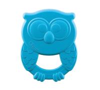 Chicco Mordedor Eco+ Búho – Bioplástico vegetal suave, 3-18 meses, Fabricado en Italia, Azul claro