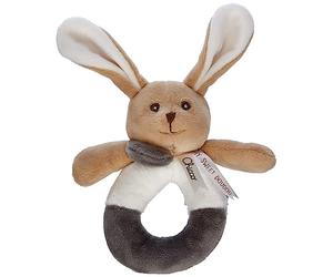 Chicco My Sweet Dou Dou Sonajero Conejito - Sonajero Bebés Tejido Suave de Peluche, Sonido en Interior, Conejo Peluche Recién Nacidos, Beige, Juguetes para bebés de 0 Meses